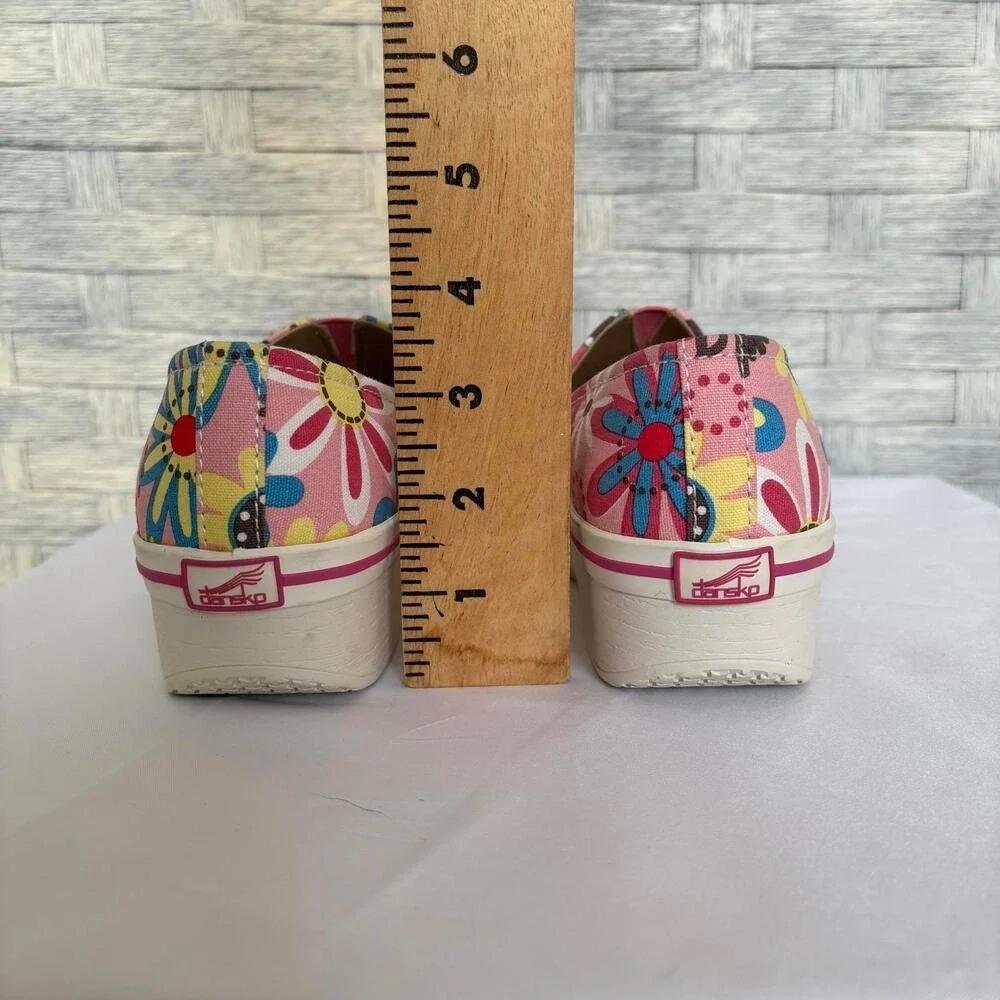 Dansko Pink Floral Print Slip On‎ Clogs Kids Size 32 (US 1)